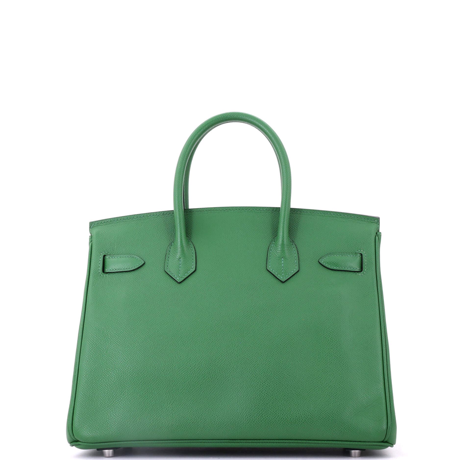 Pre-Owned Hermes Birkin Handbag Green Epsom with Palladium Hardware 30, Alternate, color, 