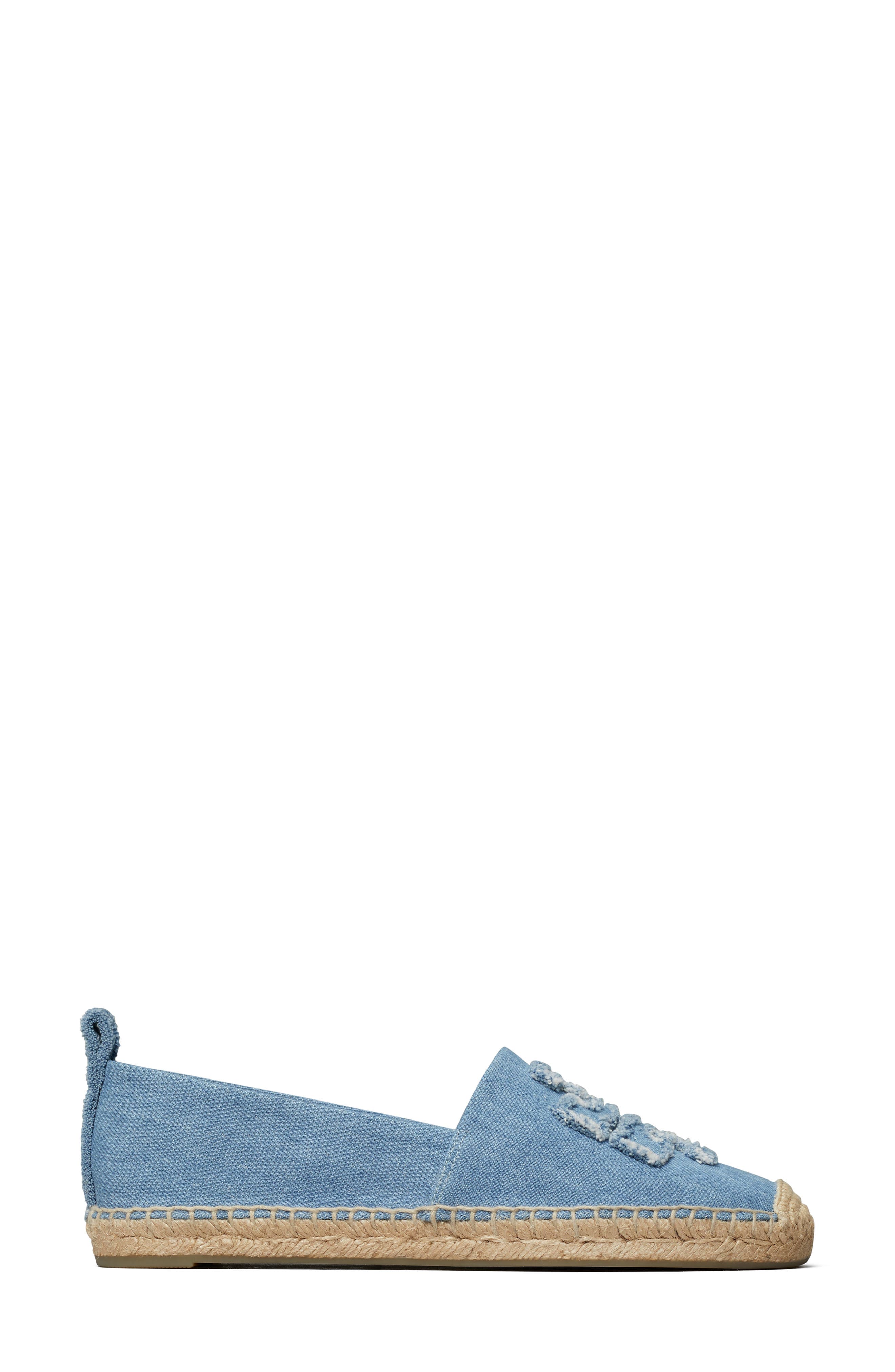 Double T Espadrille Flat, Alternate, color, DENIM