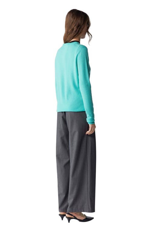 Gobi Mongolian Cashmere Crew Neck Sweater In Green