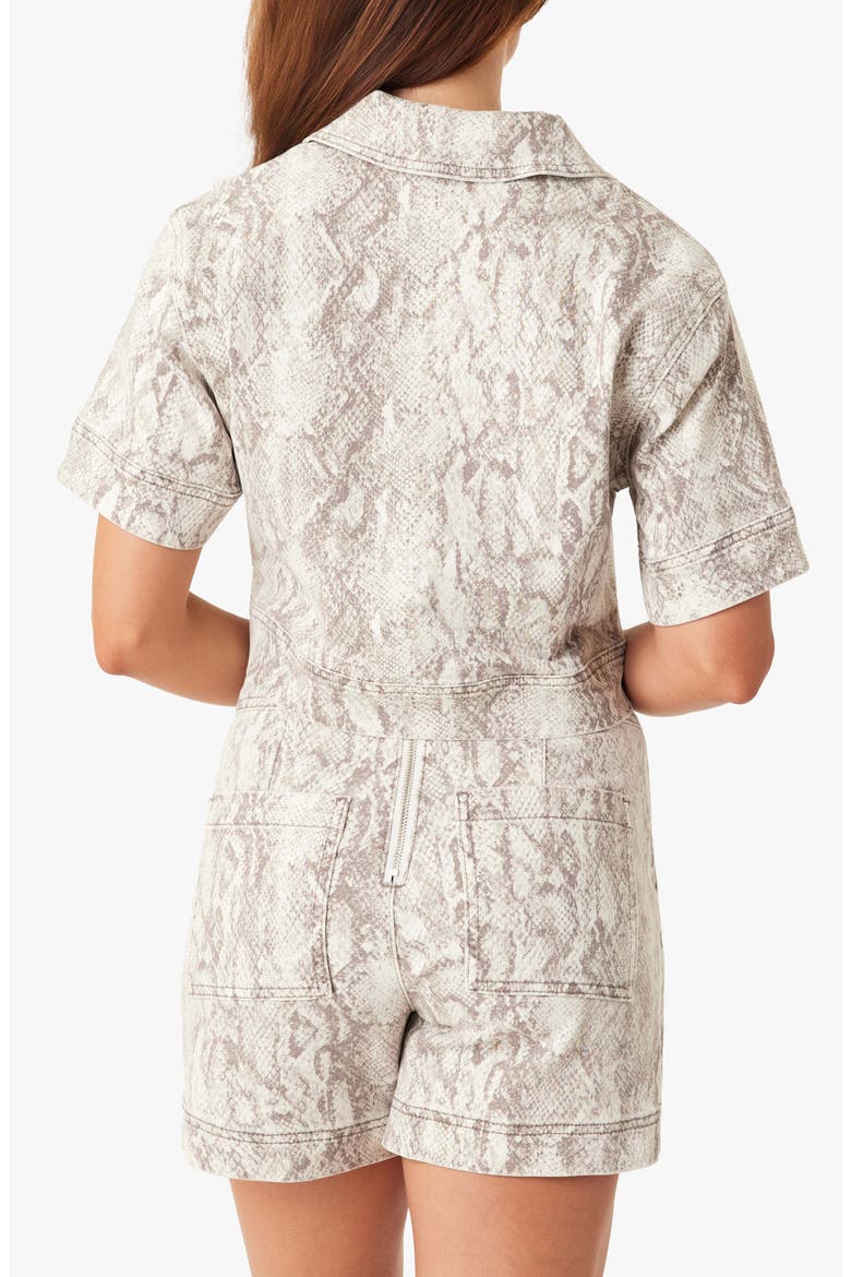 Snakeskin Print Denim Crop Top, Alternate, color, SNAKE PRINT