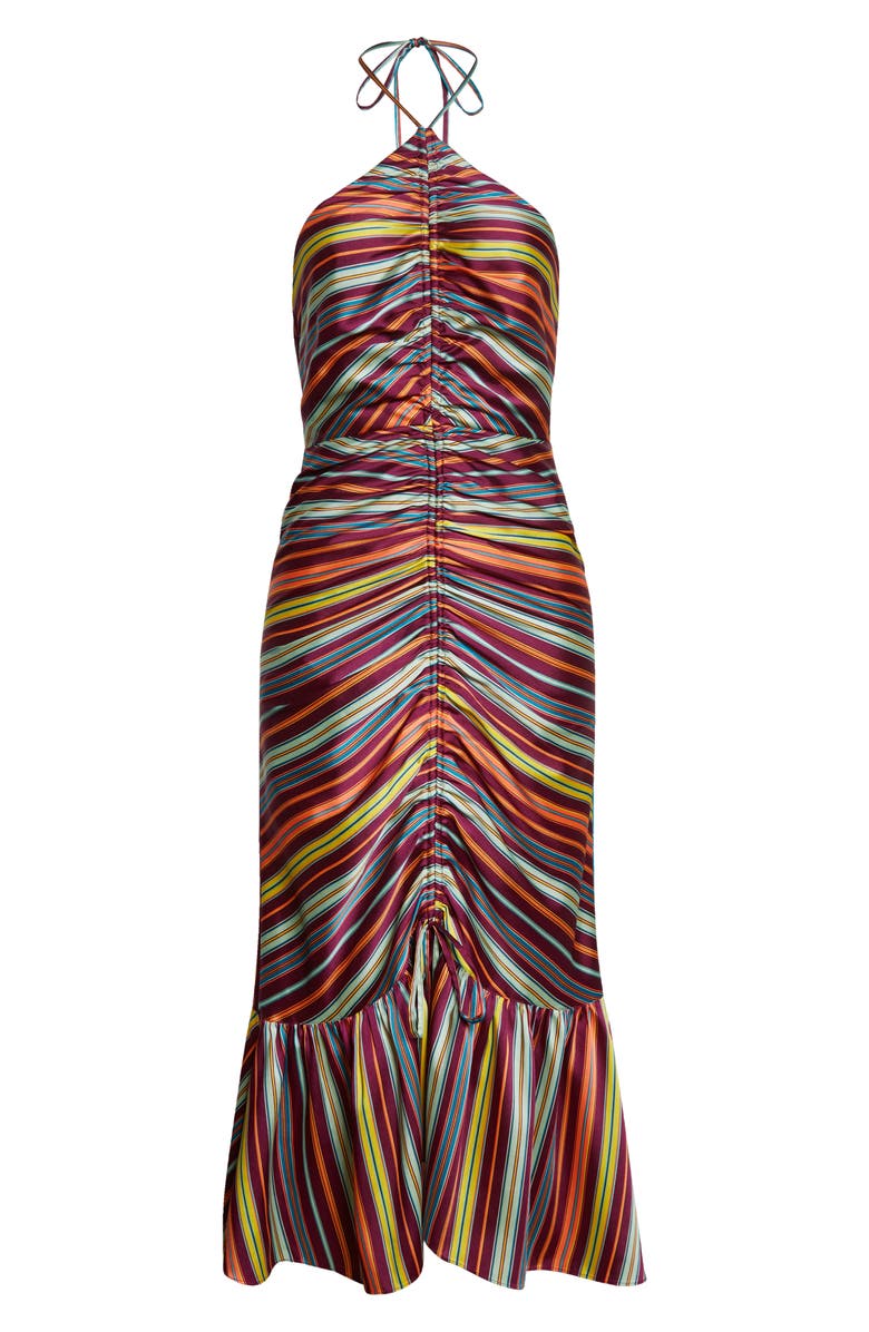 Cinq à Sept Clifton Halter Neck Midi Dress, Alternate, color, 