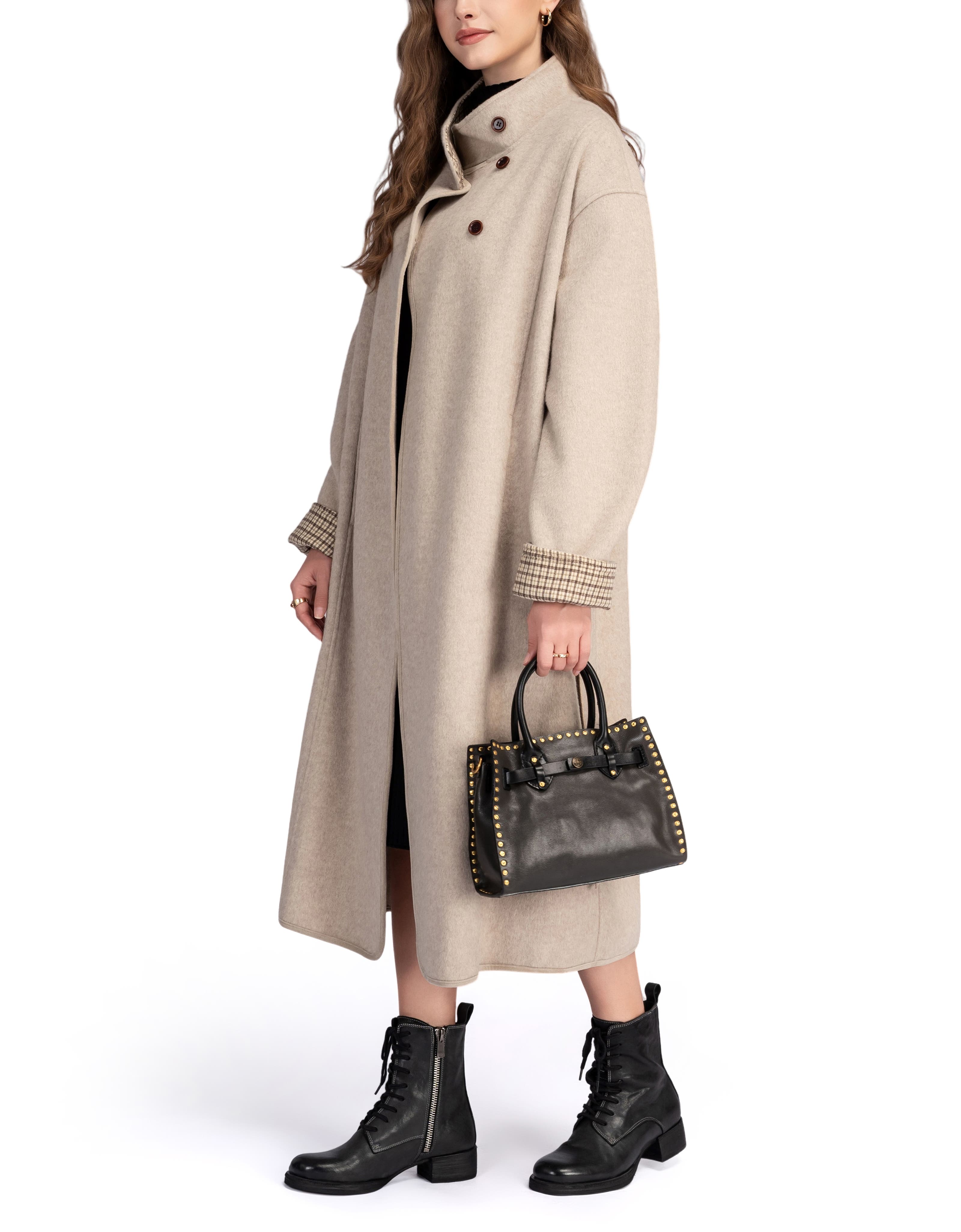 OLD TREND Westland Genuine Leather Studded Mini Tote, Alternate, color, Slate