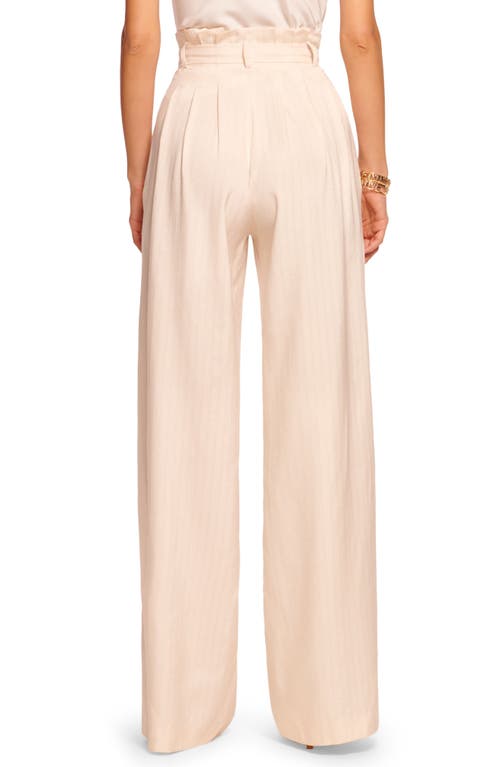 JAMES PERSE RAMY BROOK NATASHA BELTED PAPERBAG WAIST WIDE LEG PANTS 