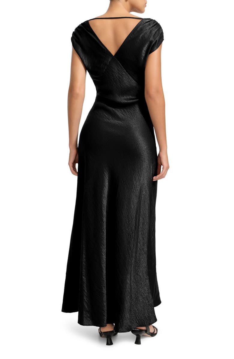 Marcella Shiloh Satin Dress, Alternate, color, Black