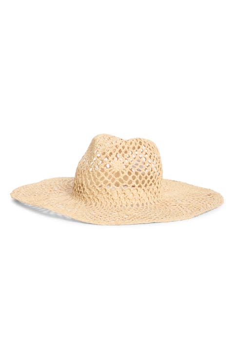 Floral Crochet Cowboy Hat
