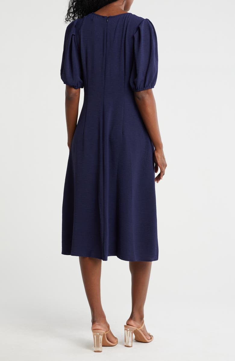Connected Apparel Puff Sleeve Midi Dress, Alternate, color,