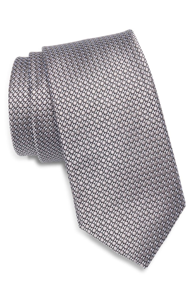Nordstrom Chandler Geometric Jacquard Tie, Main, color, Grey