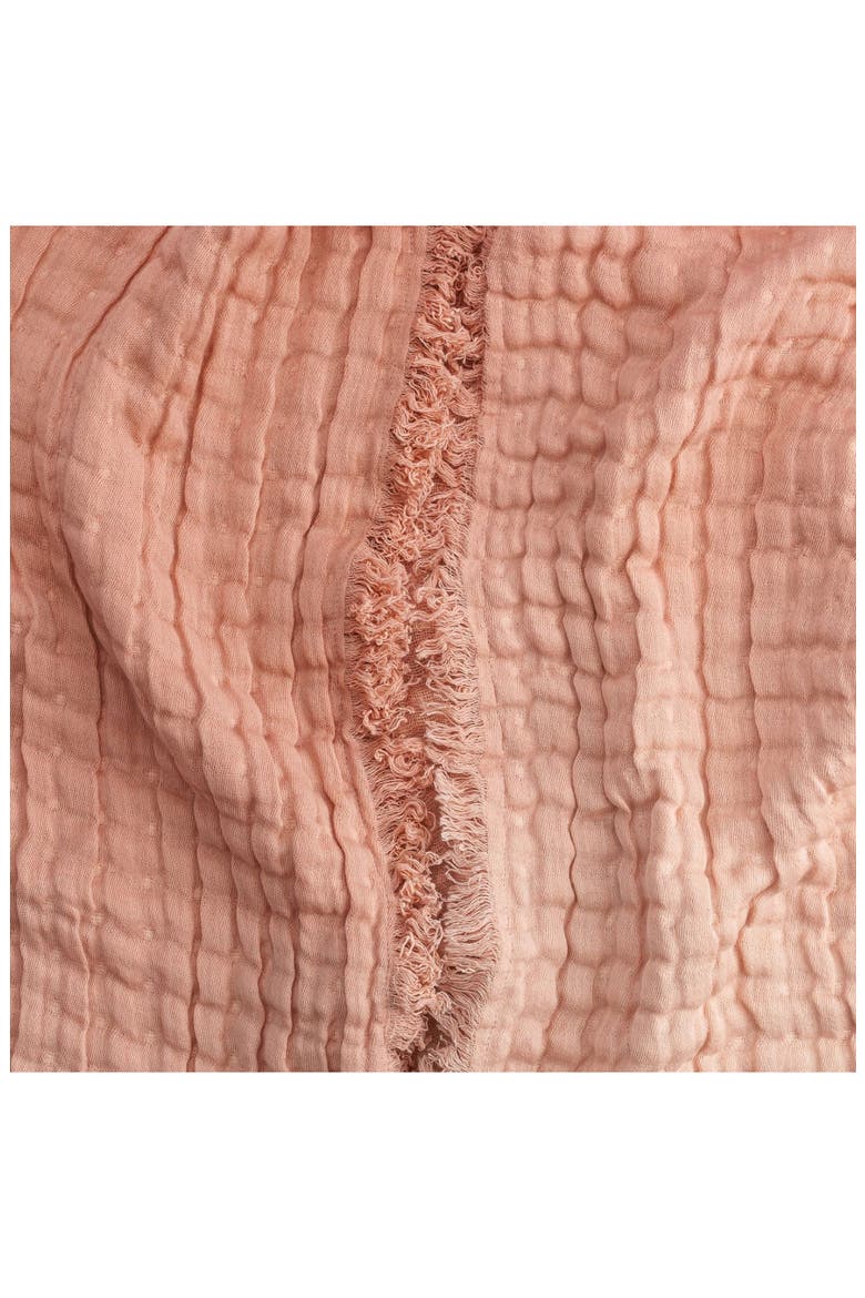 Ombré Cotton Muslin Blanket, Alternate, color, RED