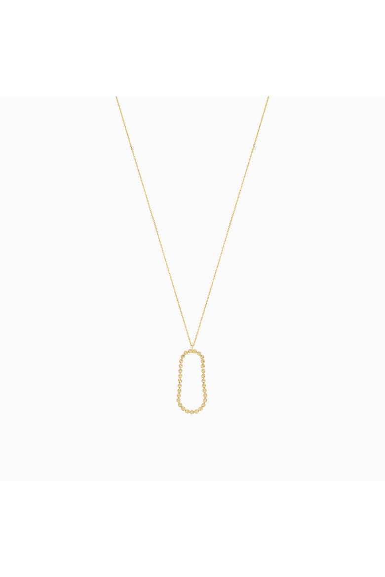 18k Gold Plated Sterling Silver Eloise Circular Pendant Necklace Gift Idea, Main, color, Gold