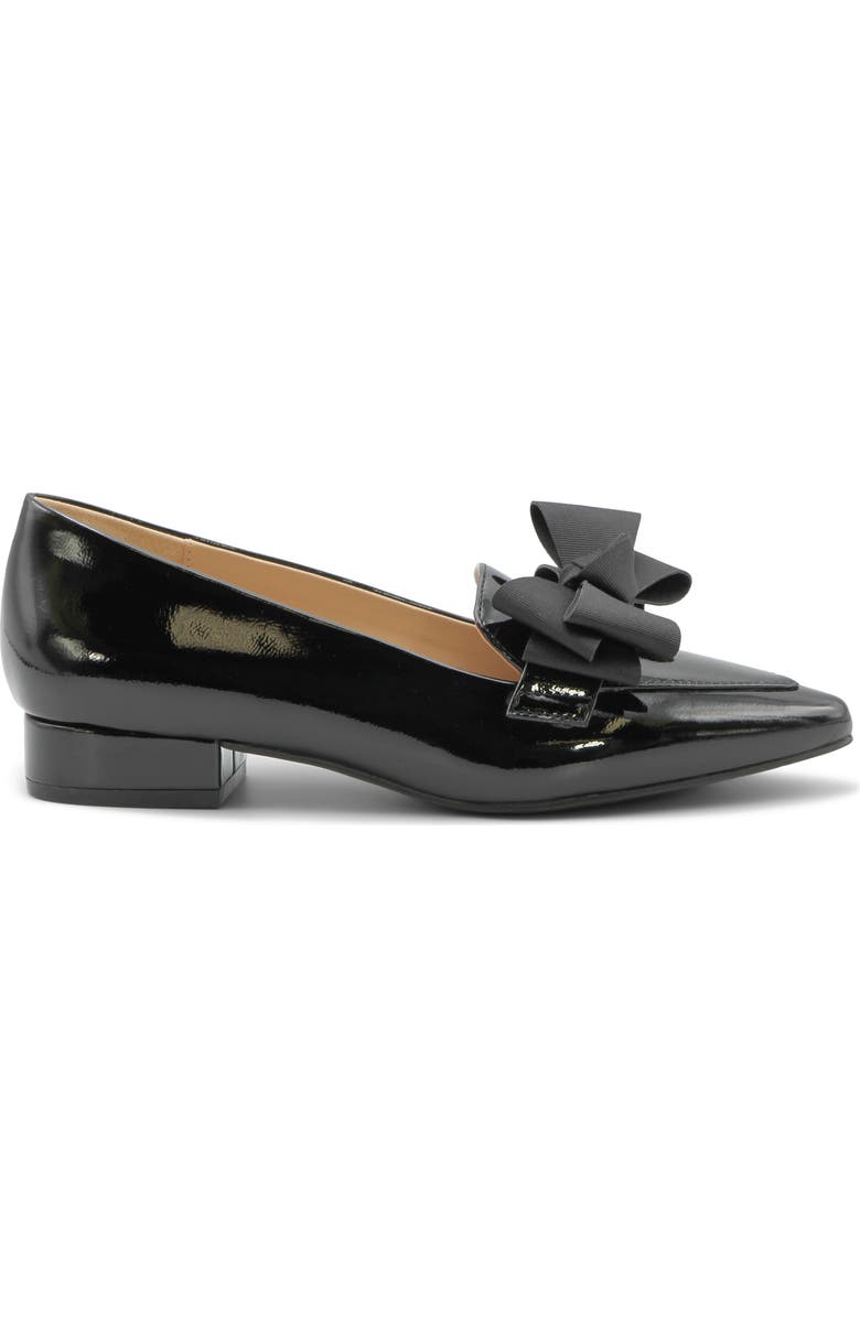 Adrienne Vittadini Pasteur Bow Pump, Alternate, color, Black Patent