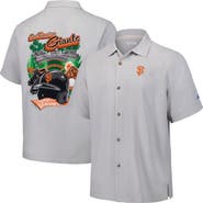 Tommy Bahama Men's Tommy Bahama Gray San Francisco Giants Hit and Run Silk Camp Button-Up Shirt