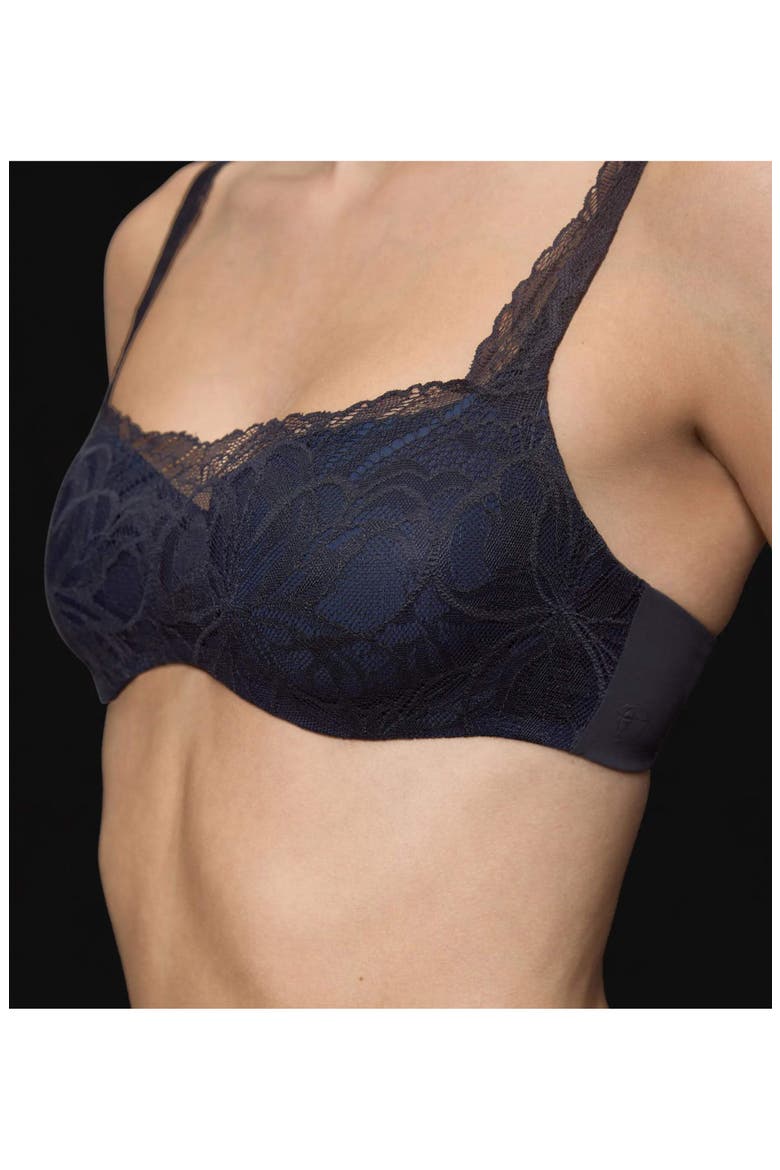 Body MakeUp Illusion Lace Balconette Bra, Alternate, color, MISTY TURQUOISE