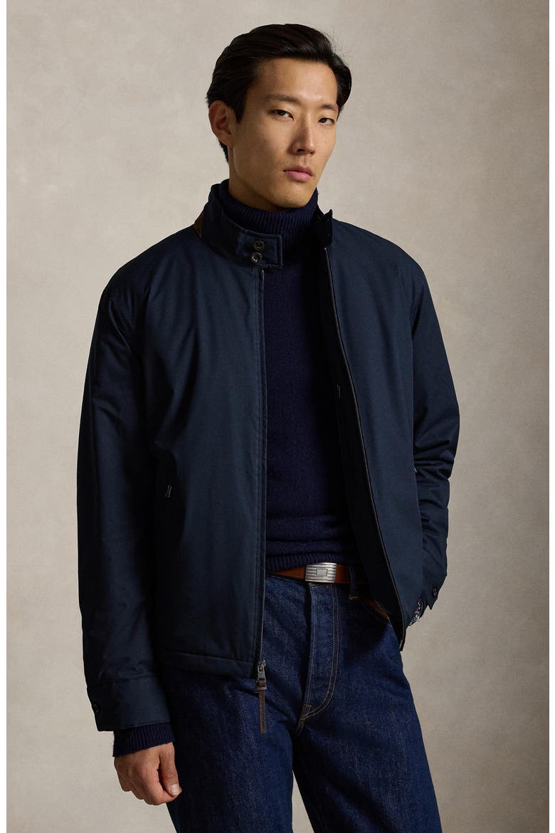 Performance Gabardine Bomber Jacket, Alternate, color, NAVY