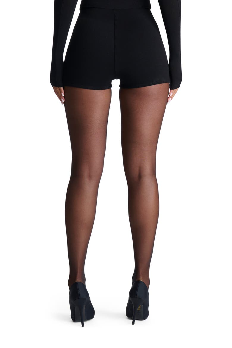 High Waist Hot Shorts, Alternate, color, BLACK
