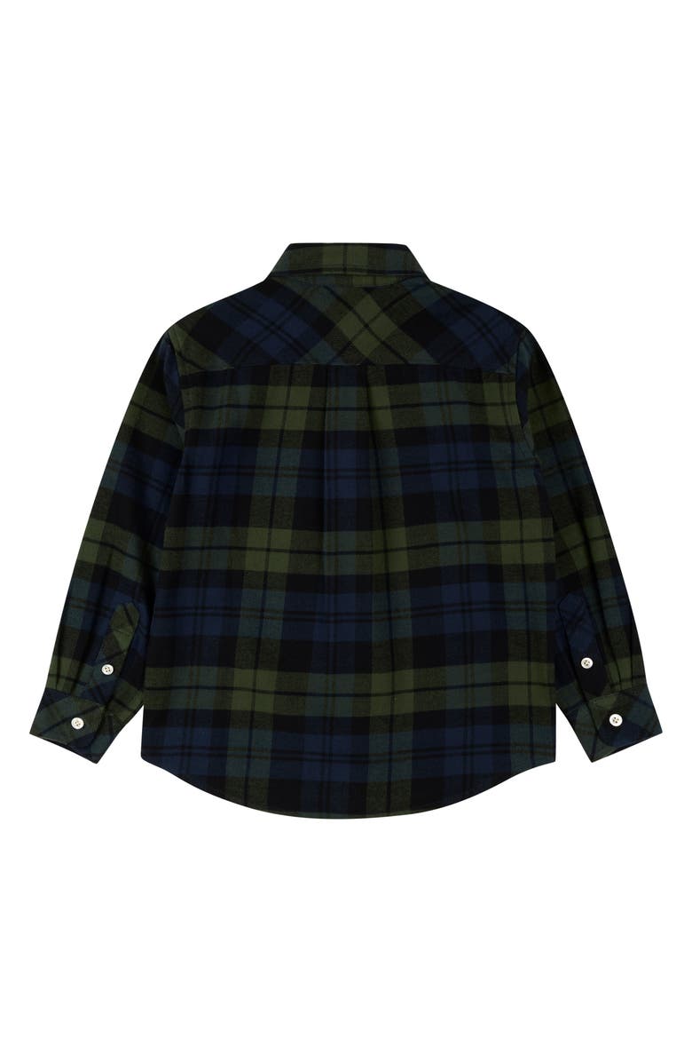 Brooks Brothers Plaid Long Sleeve Cotton Button-Up Shirt, Alternate, color, Dusty Green