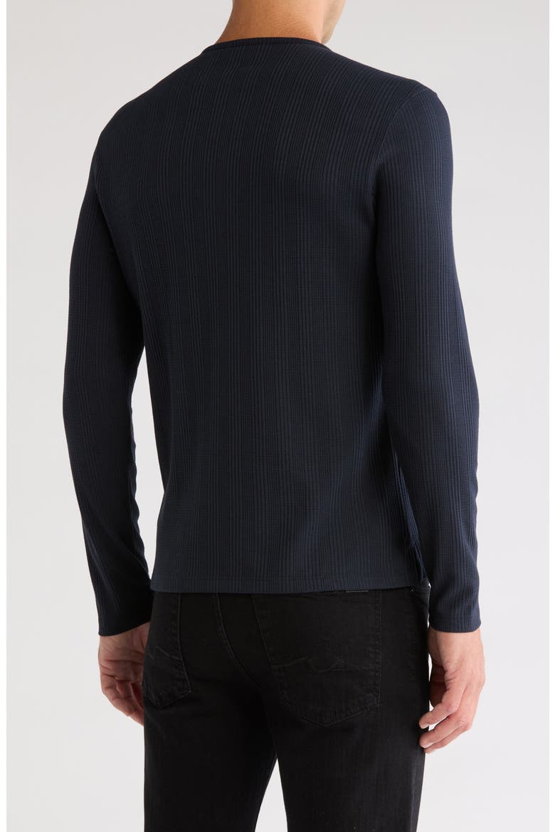 Waffle Stitch Long Sleeve Henley, Alternate, color, NAVY
