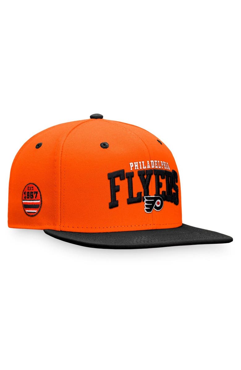 FANATICS Men's Fanatics Branded  Orange/Black Philadelphia Flyers Iconic Two-Tone Snapback Hat, Main, color, 