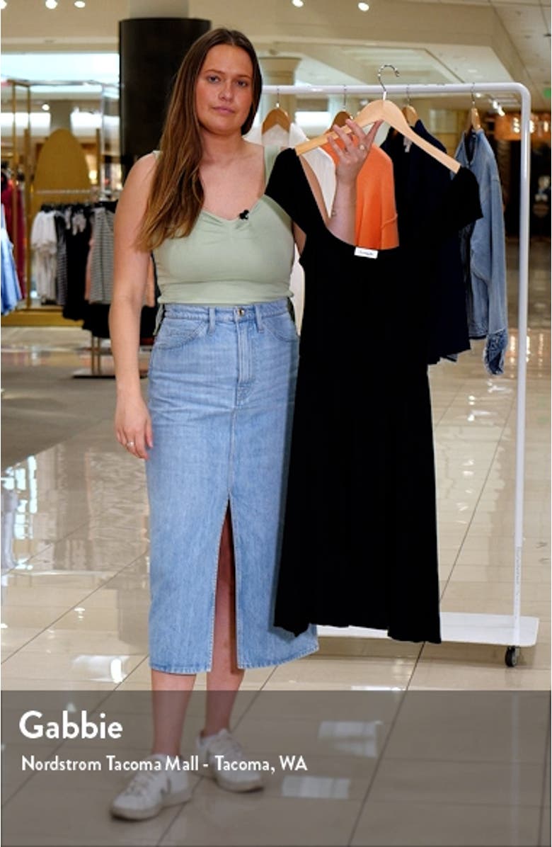 Tie Front Cap Sleeve A-Line Dress, sales video thumbnail