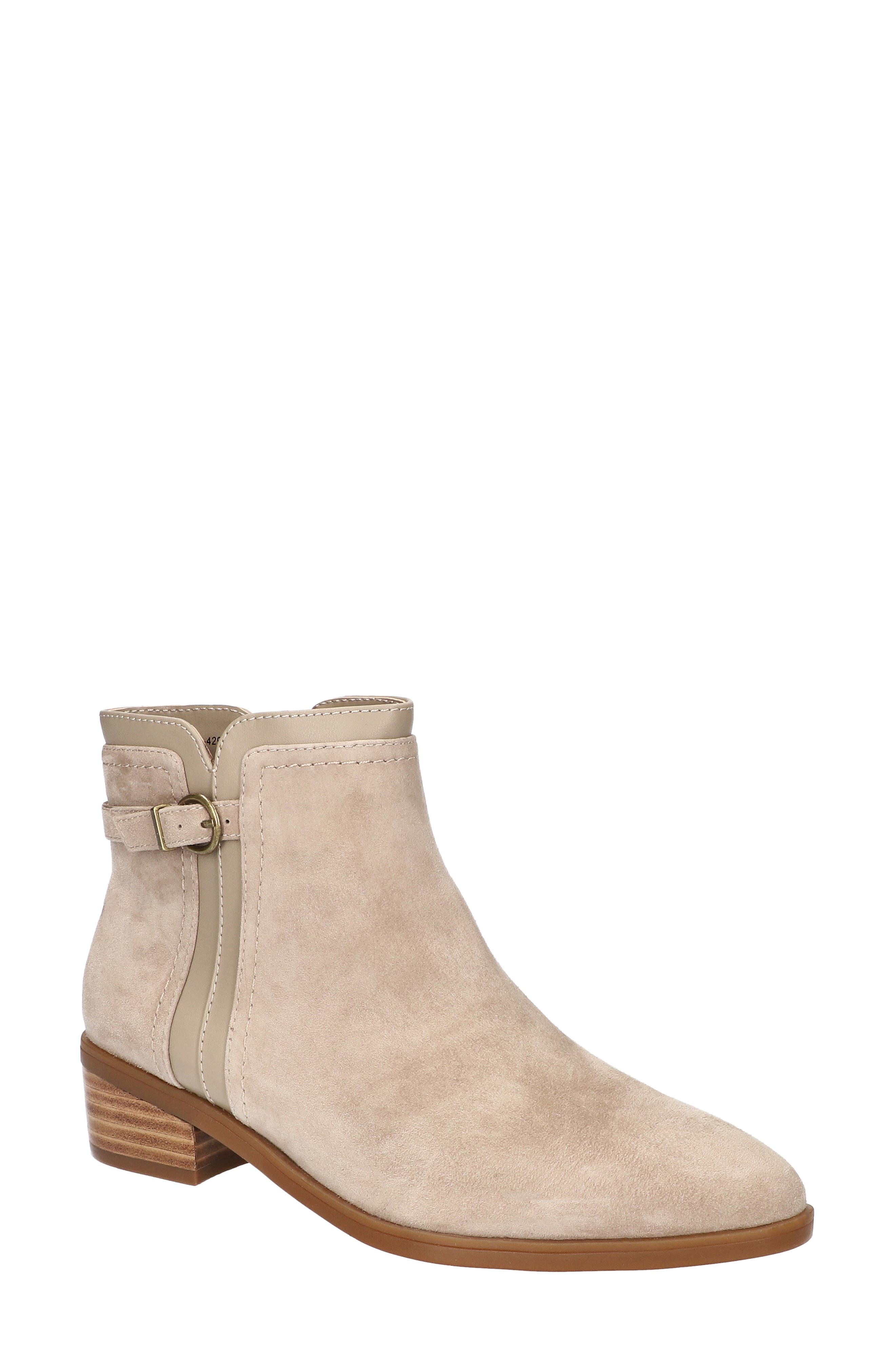 Bella Vita Beatrice Bootie, Main, color, Almond Kidsuede Leather