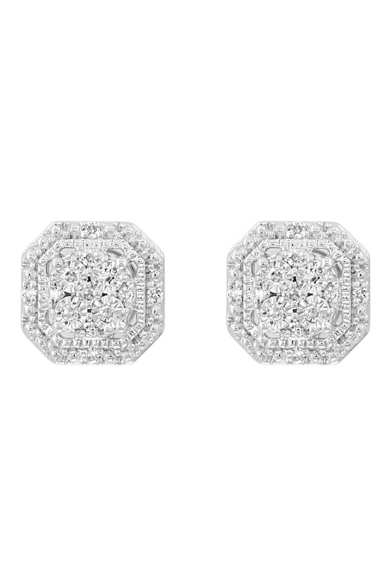 Diamond Earrings, Alternate, color, SILVER
