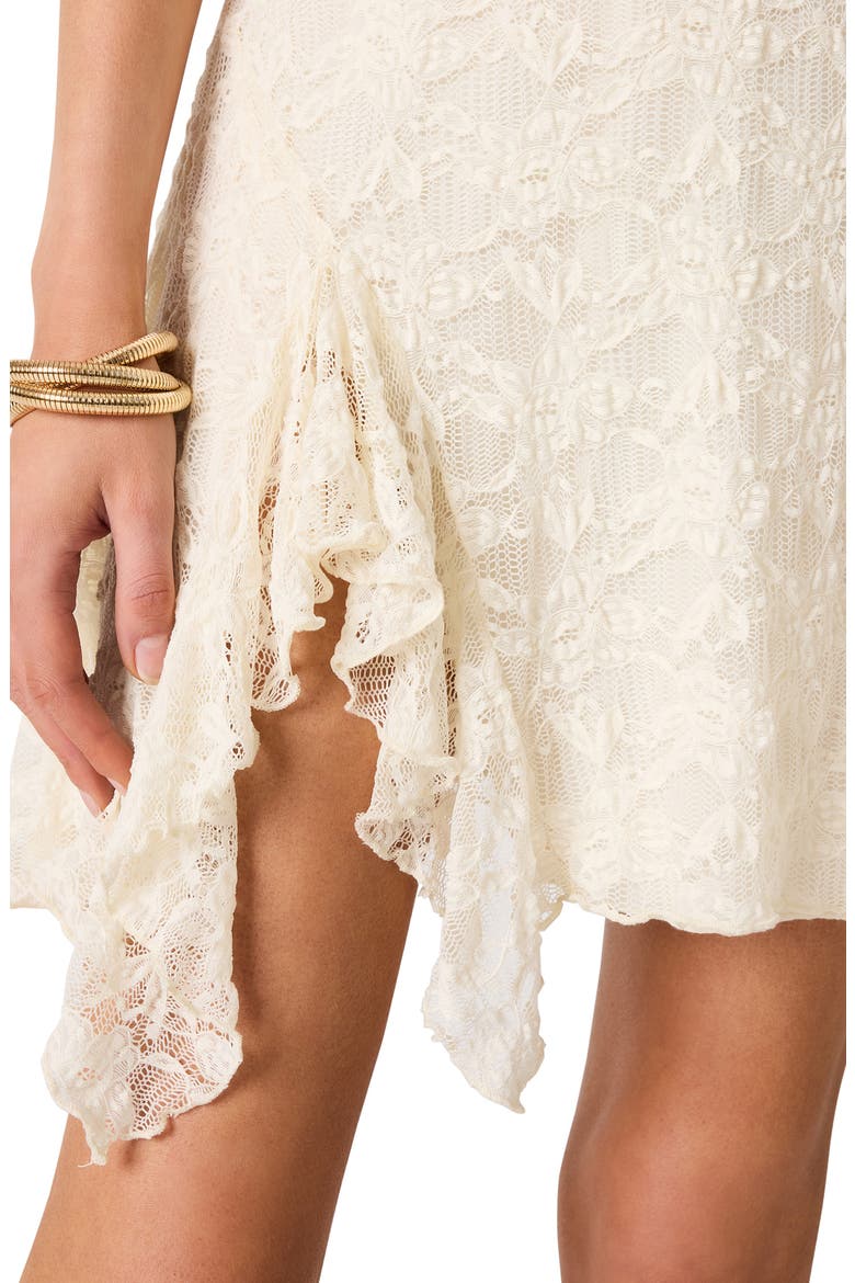 Nini Embroidered Halter Minidress, Alternate, color, CREAM