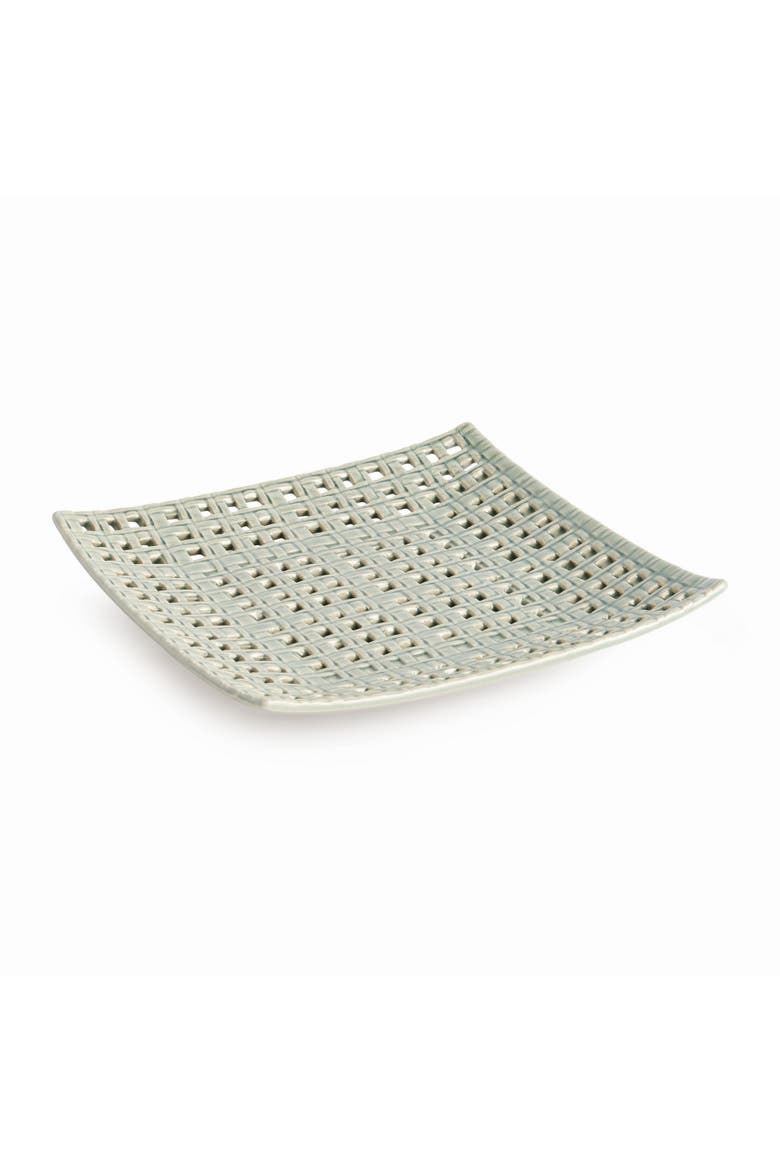 Emily Grey Clay Square Tray, Main, color, Gray