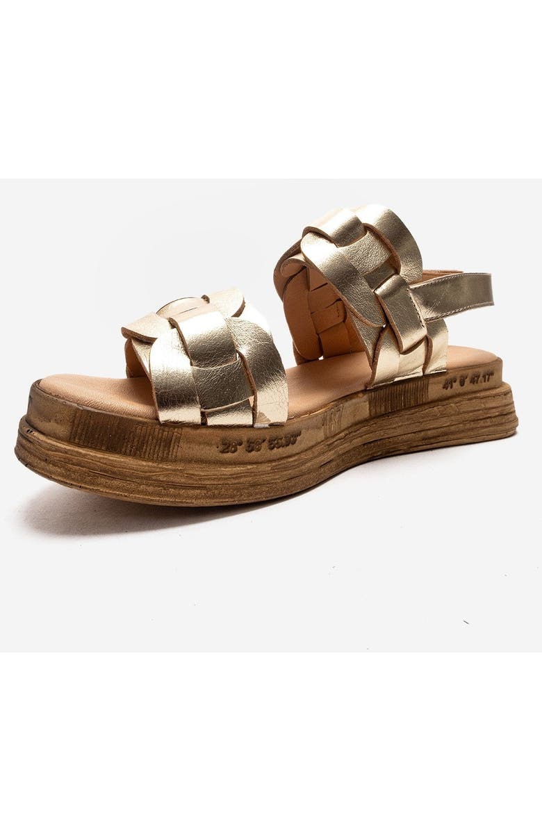 Forever & Always Shoes Elvoro Leather Sandal, Alternate, color, Gold