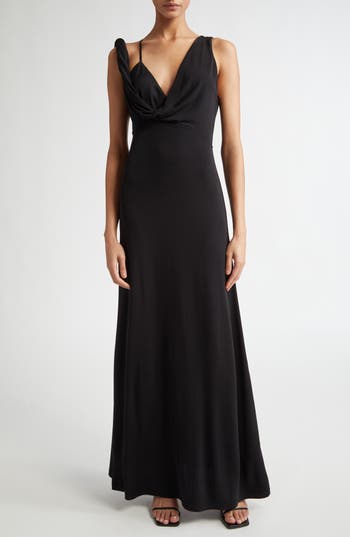 Totême Toteme Twist Drape Dress In Black