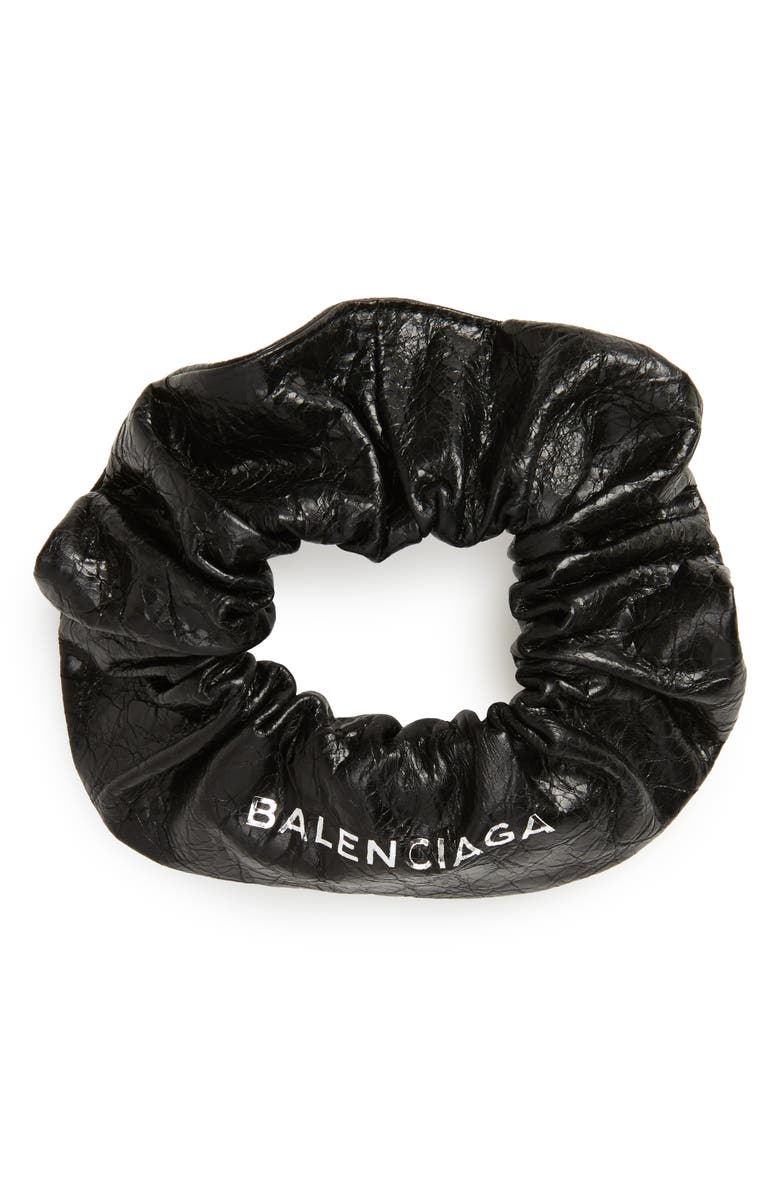 Balenciaga Chouchou Leather Bracelet, Main, color, 