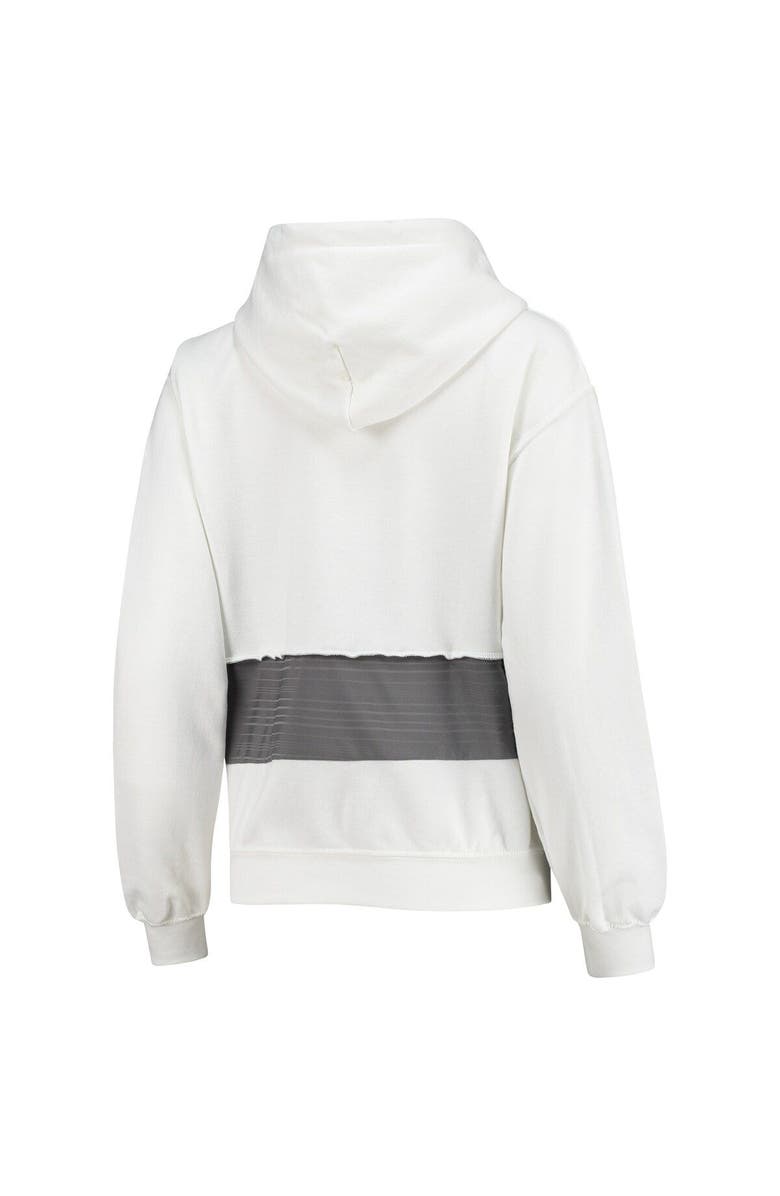 REFRIED APPAREL Women's Refried Apparel White Atlanta Falcons Sustainable Crop Dolman Pullover Hoodie, Alternate, color,