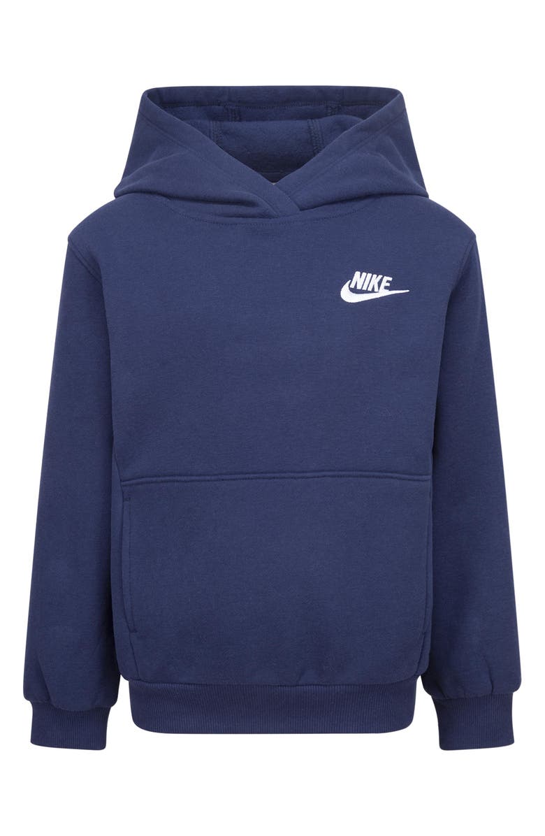 Nike Kids' Club Fleece Hoodie, Alternate, color, Midnight Navy