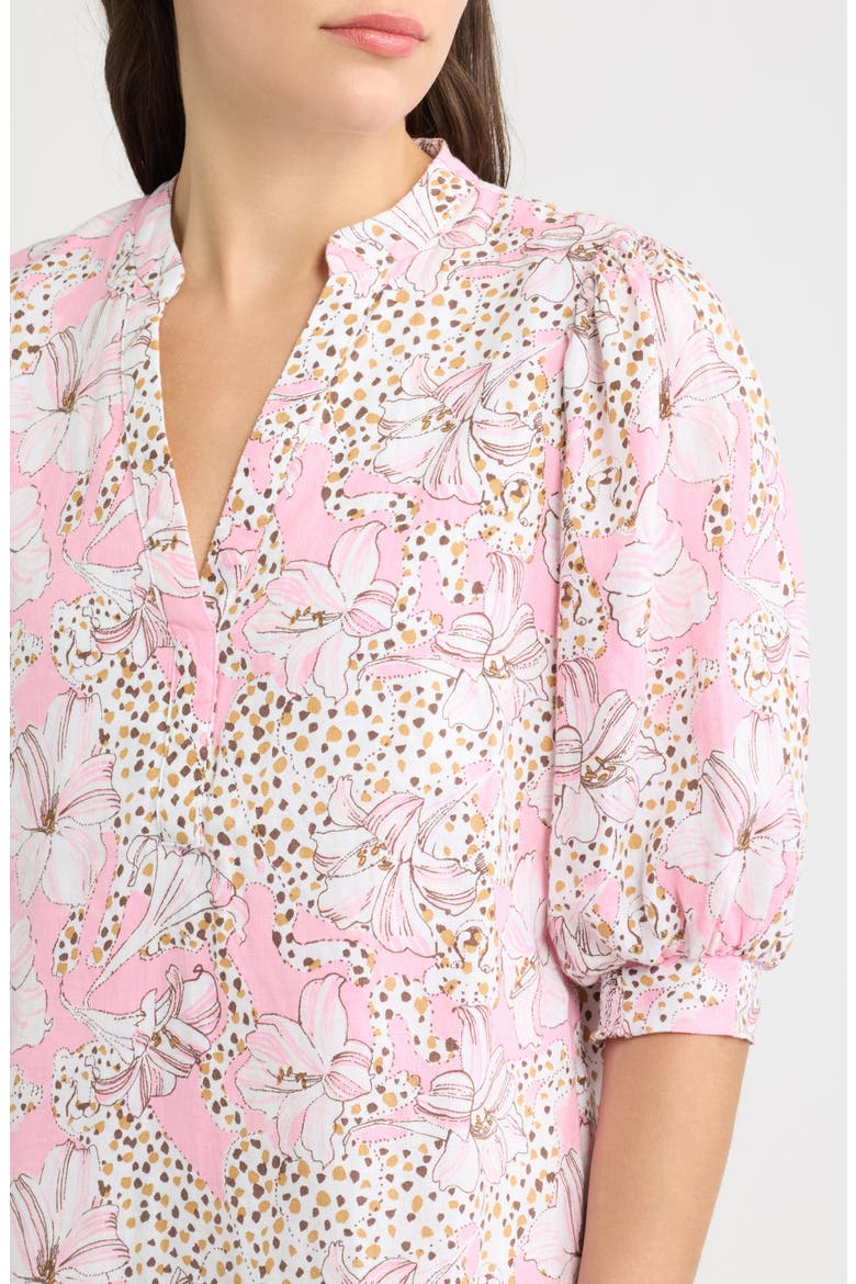 Mialeigh Linen Dress, Alternate, color, CONCH SHELL PINK WILDNESS