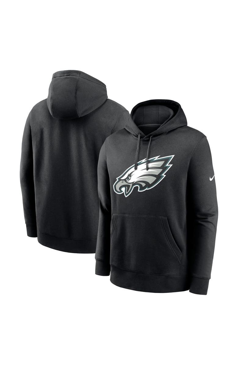 Nike Men's Nike Black Philadelphia Eagles Club Logo Pullover Hoodie, Main, color, Black