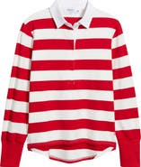 SHIRTY Rugby Stripe Cotton Sweatshirt