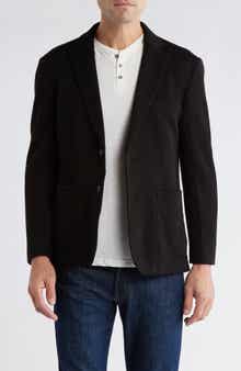 Lucky Brand Notch Lapel Ribbed Knit Sport Coat