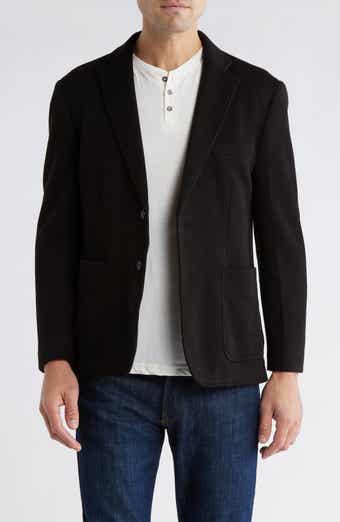 Lucky Brand Notch Lapel Ribbed Knit Sport Coat