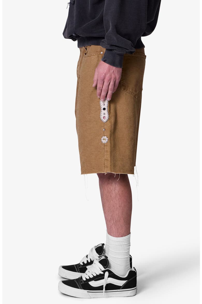 Mojave Raw Hem Canvas Shorts, Alternate, color, TAN
