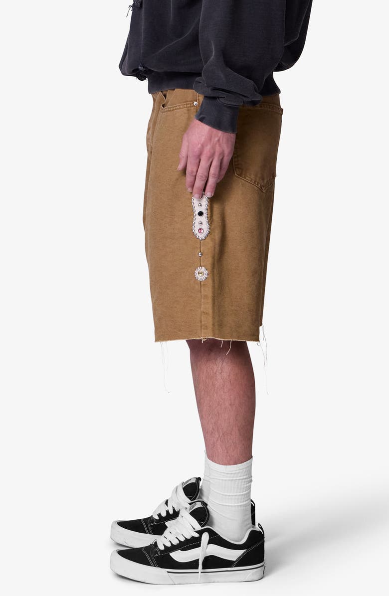 mnml Mojave Raw Hem Canvas Shorts, Alternate, color, Tan