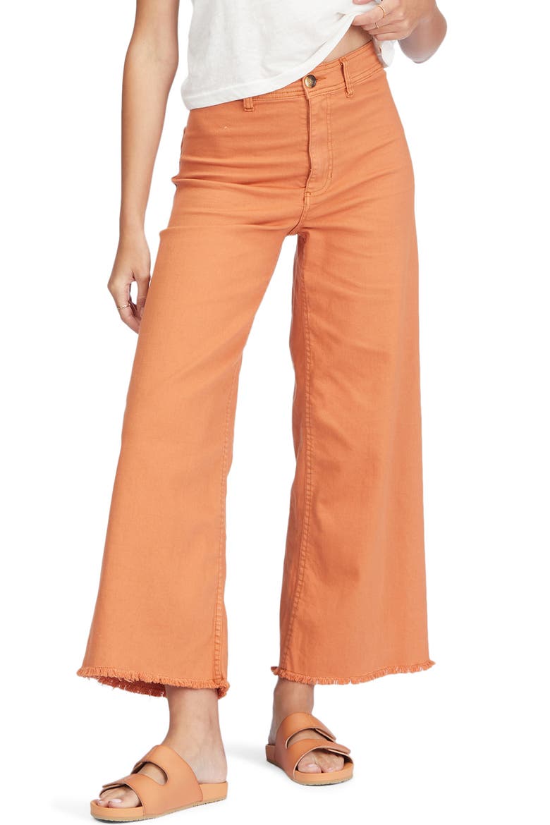 Free Fall Stretch Crop Wide Leg Pants, Main, color, DESERT CLAY