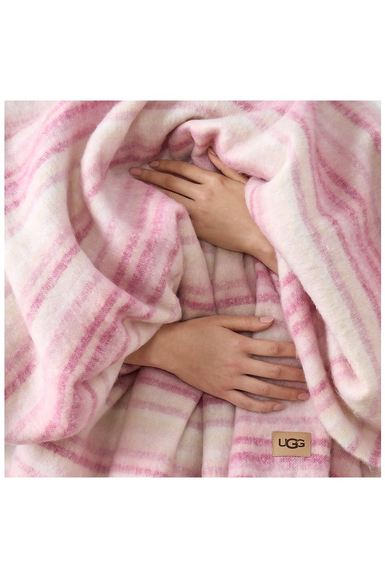 Joana Throw Blanket, Alternate, color, CREAM / DUSTY ORCHID