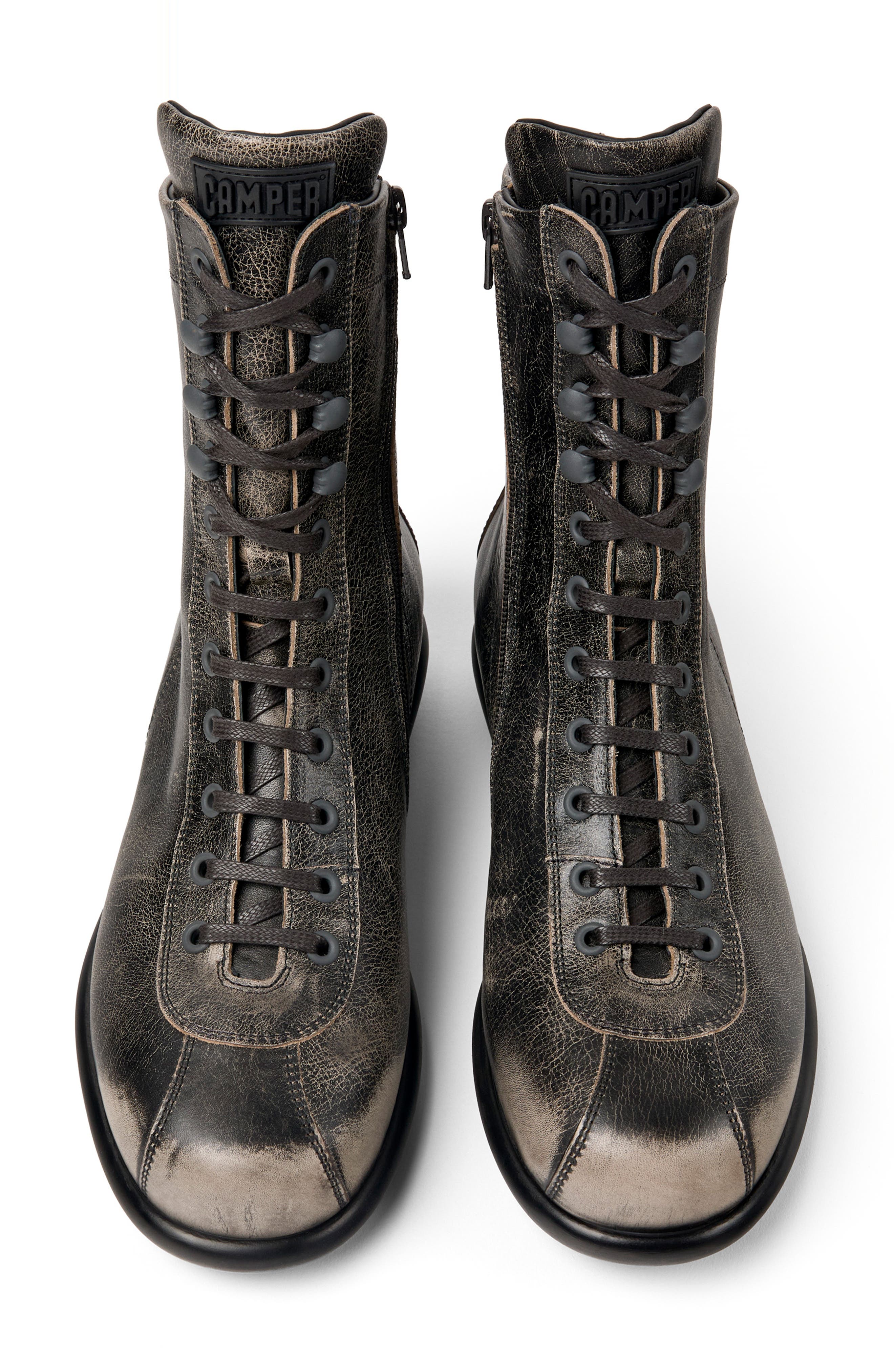 Camper Pelotas Ariel Distressed Combat Boot, Alternate, color, Vintage Bronze