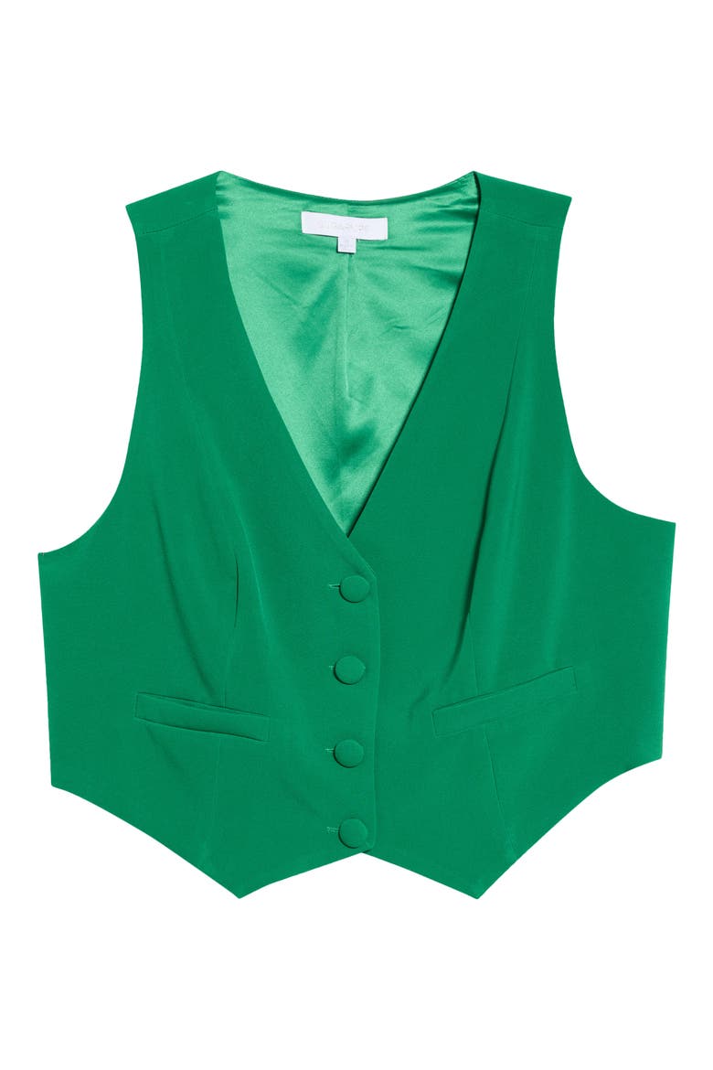 Stretch Woven Vest, Alternate, color, KELLY-GREEN