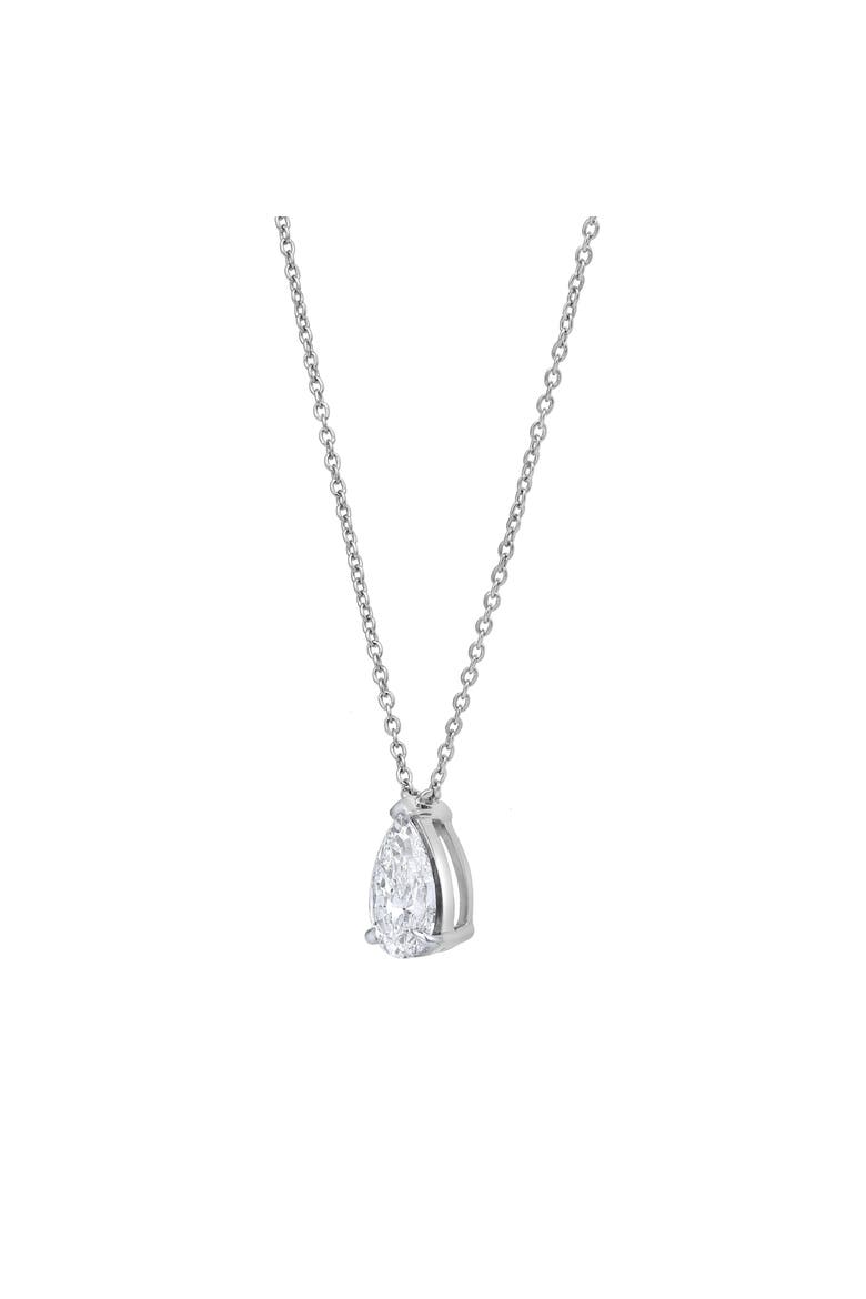 Pear Perfection 14K Gold Lab Grown Diamond Necklace - 1.50 ct, Alternate, color, 14K White Gold