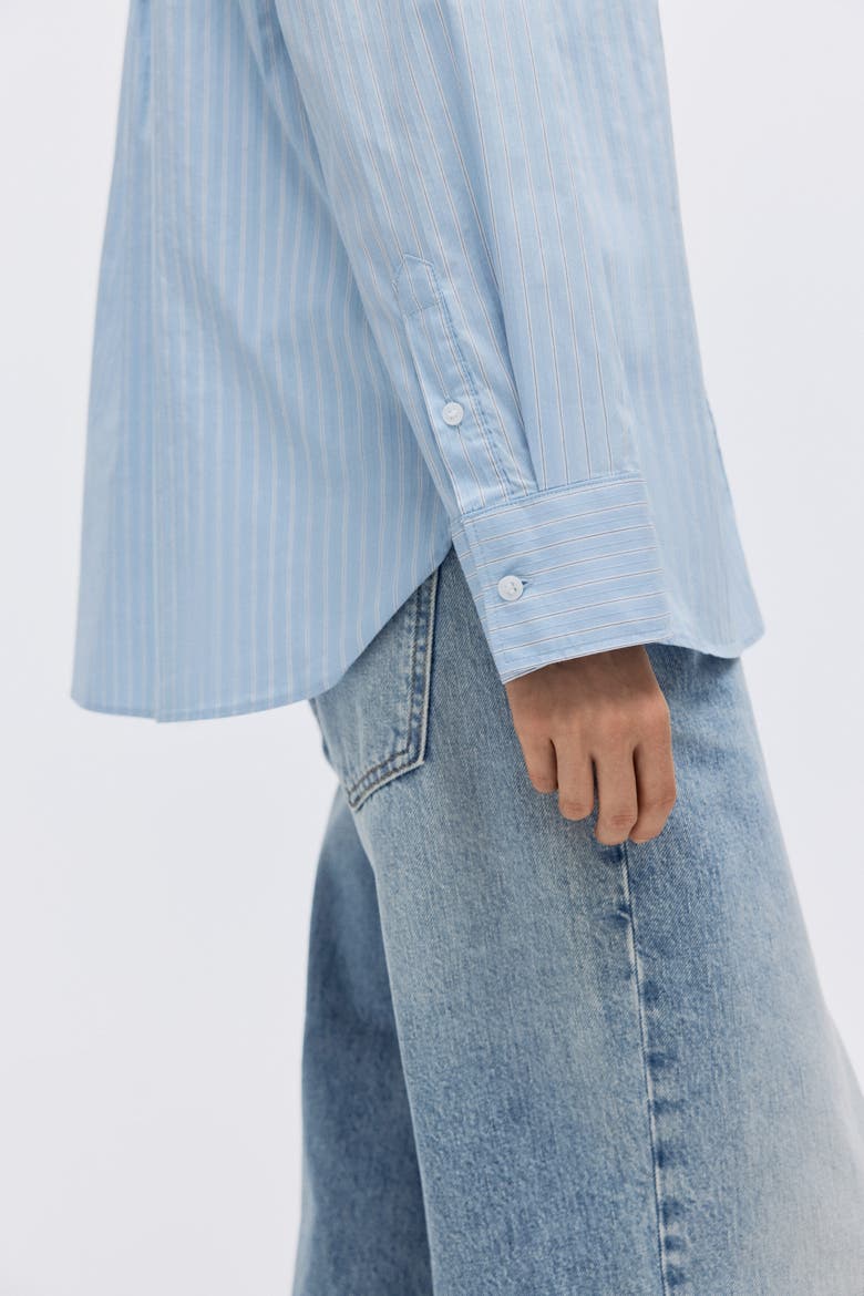 Oversized Shirt, Alternate, color, Light blue/striped