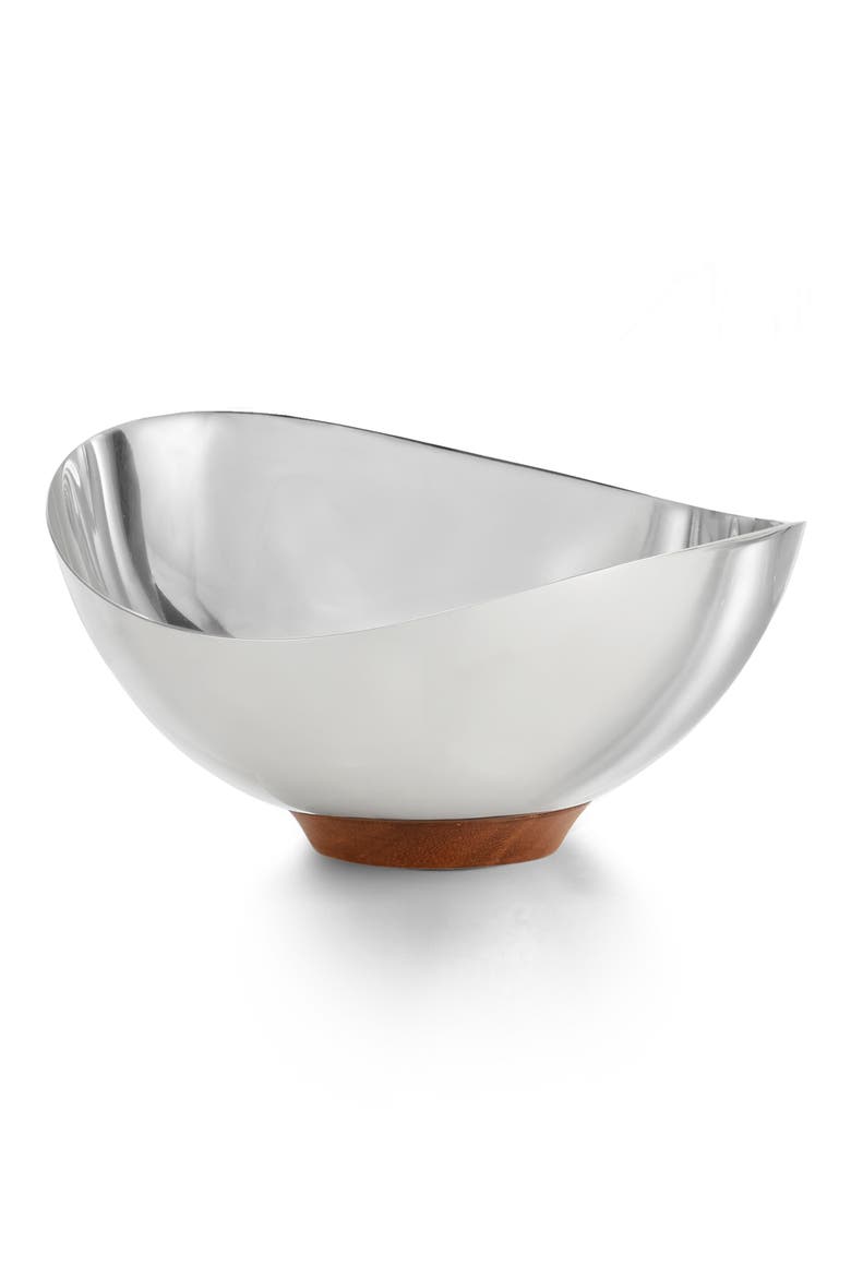 Pulse Nut Bowl, Main, color, METALLIC SILVER