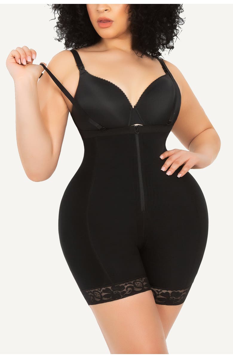 Shapellx AirSlim<sup
®</sup
 Padded Butt Lifter Hip Enhancer Short, Main, color, Jet Black