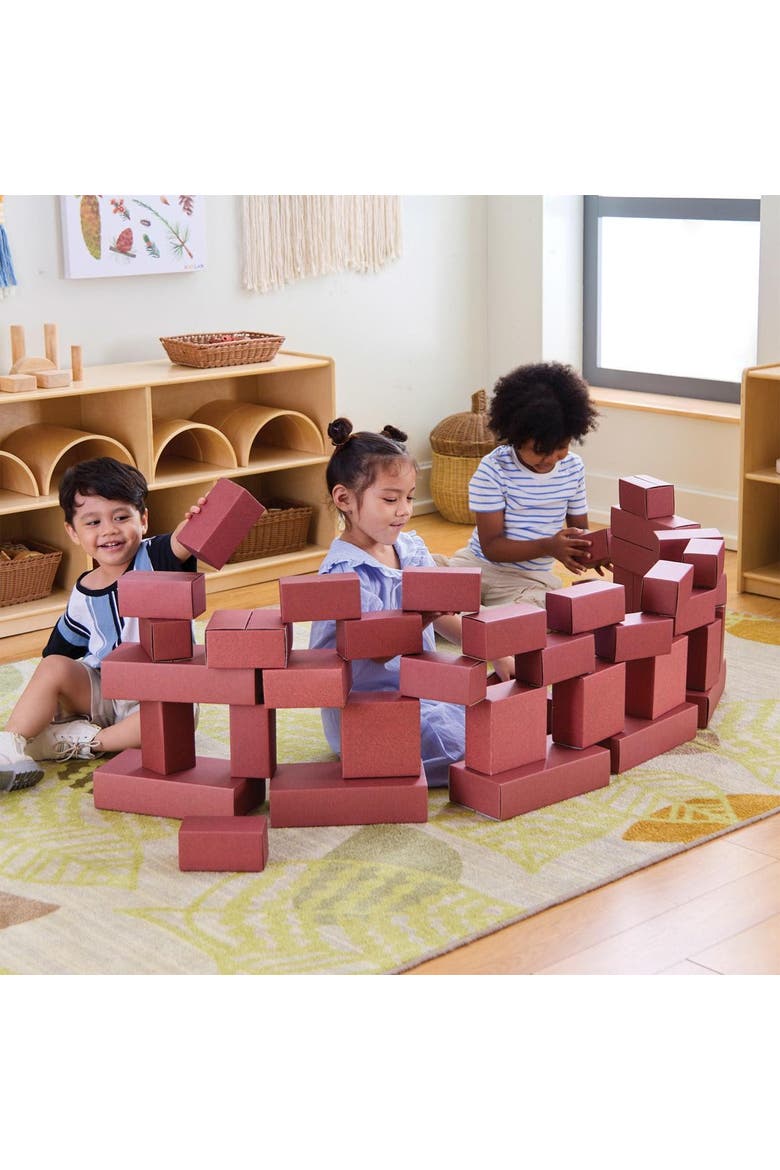 Jumbo Brick Blocks - 40 Pieces, Alternate, color, Red