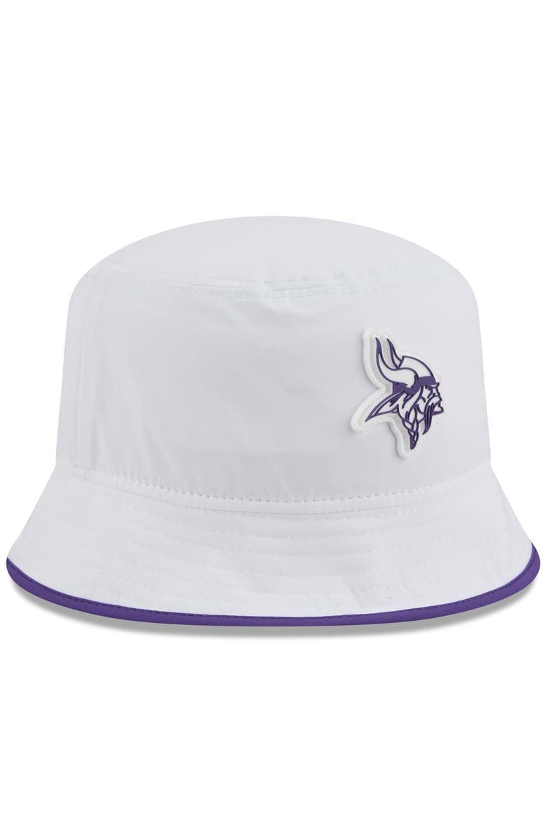 New Era Men's New Era  White Minnesota Vikings 2025 NFL Training Camp Stretch Bucket Hat, Alternate, color, 