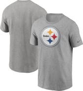 Nike Men's Nike Heathered Gray Pittsburgh Steelers Primary Logo T-Shirt