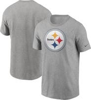 Nike Men's Nike Heathered Gray Pittsburgh Steelers Primary Logo T-Shirt